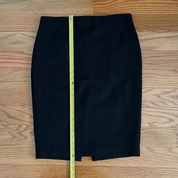 Express Pencil Skirt Womens 10 Black Knee Length Lined Split Work Office Classic - Picture 7 of 9